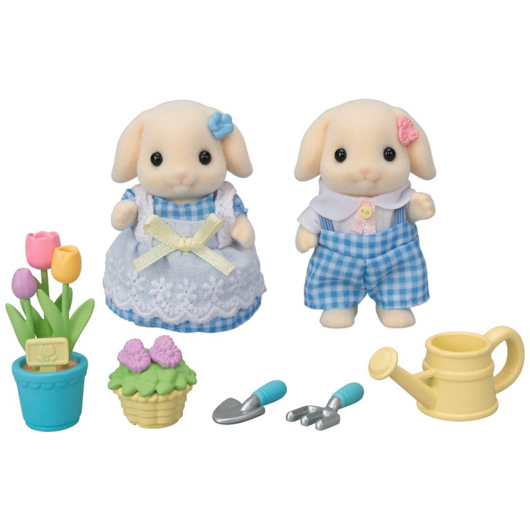 Sylvanian Families – Flower Garden Set – Flora Rabbit Brother & Sister (5736)
