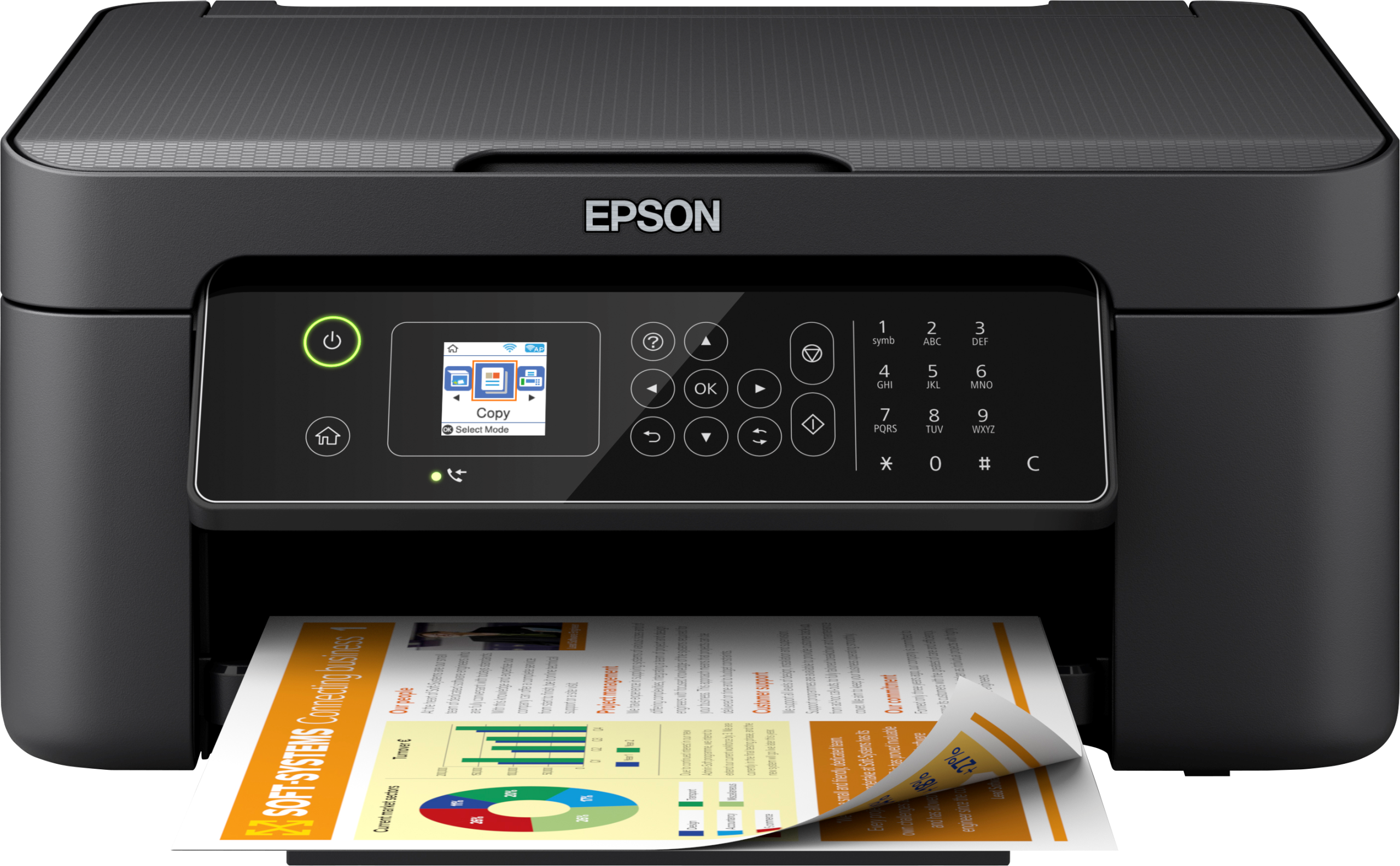 Epson - WorkForce Pro WF-3820DWF Print, Scan, Copy, Fax,