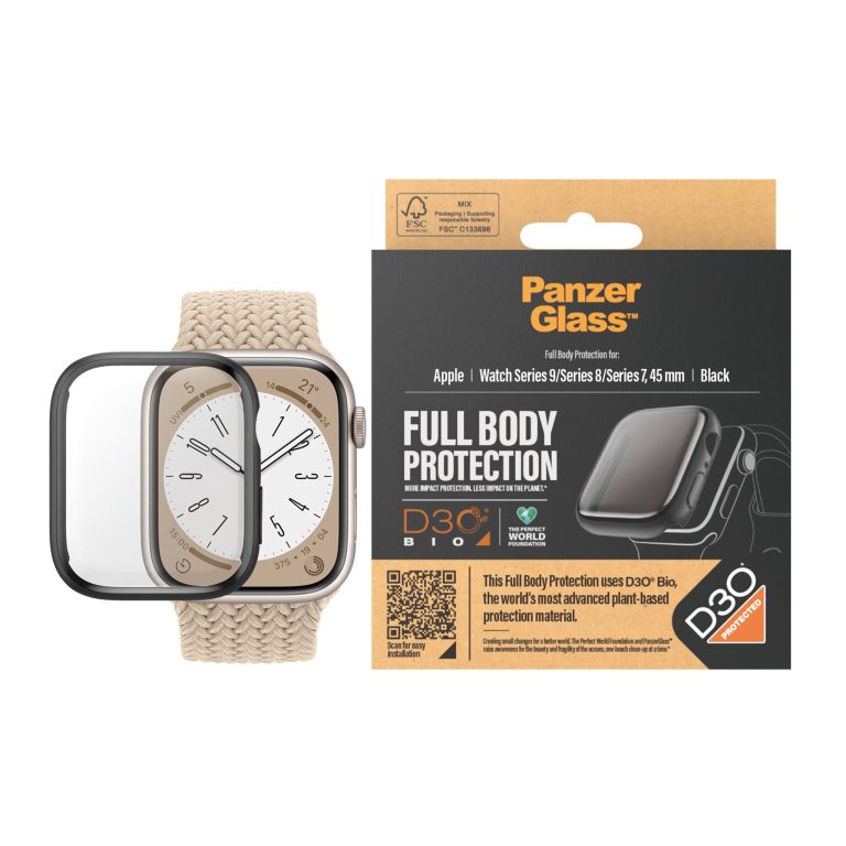 PanzerGlass – FullBody Apple Watch 9 big – Clear with D3O