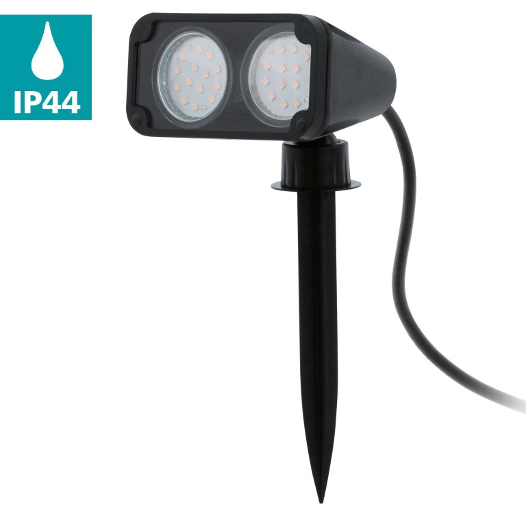 EGLO NEMA 1 Outdoor Garden Spotlight with Ground Spike – Black