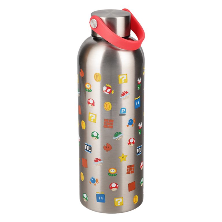 Paladone Super Mario Metal Water Bottle whit Carry Loop