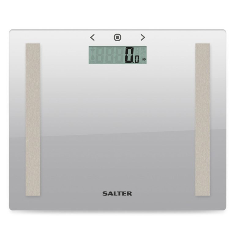 Salter 9113 SV3RAREU16 Compact Glass Analyser Bathroom Scales – Silver