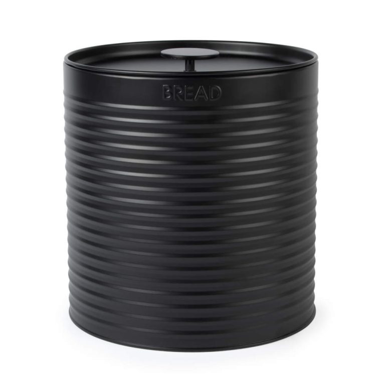 Russell Hobbs RH03269EU7 Ribbed Bread Bin, Black