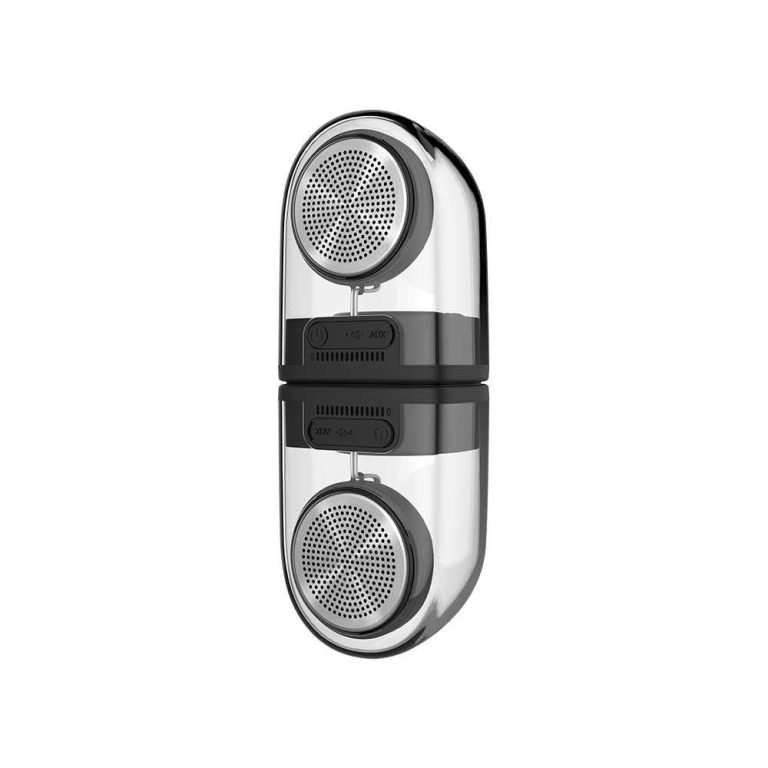 Devia Crystal Series TWS Speaker with Silicon Case (2pcs) Black