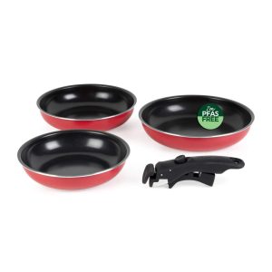 Russell Hobbs RH03995 Riviera 4-Piece Smart Clip Fry Pan Set