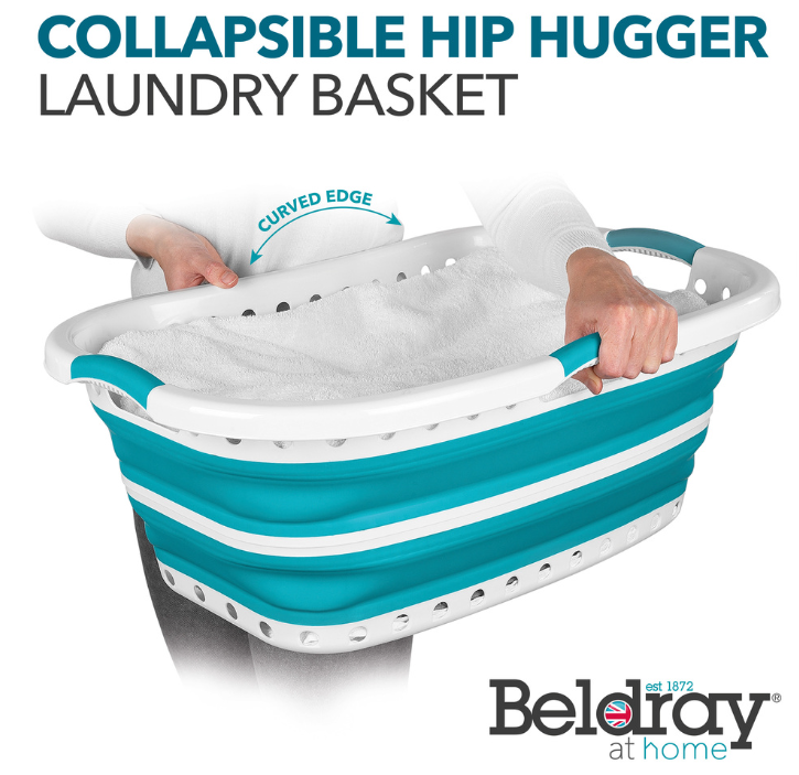Beldray LA072979TQAZFOB Collapsible Hip Hugger Laundry Basket