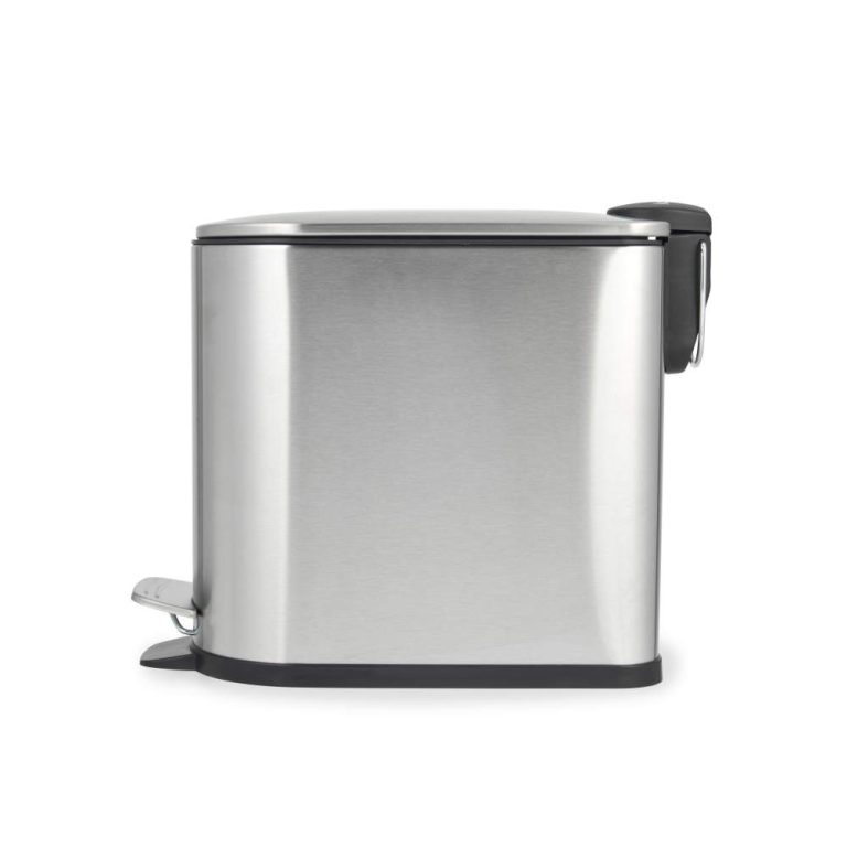 Beldray LA036683SSPEU7 Slimline D-Shaped Pedal Bin  5-Litre, Silver