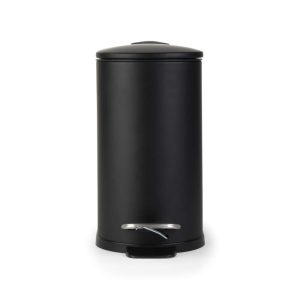 Beldray LA036690BLKPEU7  Slimline D-Shaped Pedal Bin  5-Litre, Black