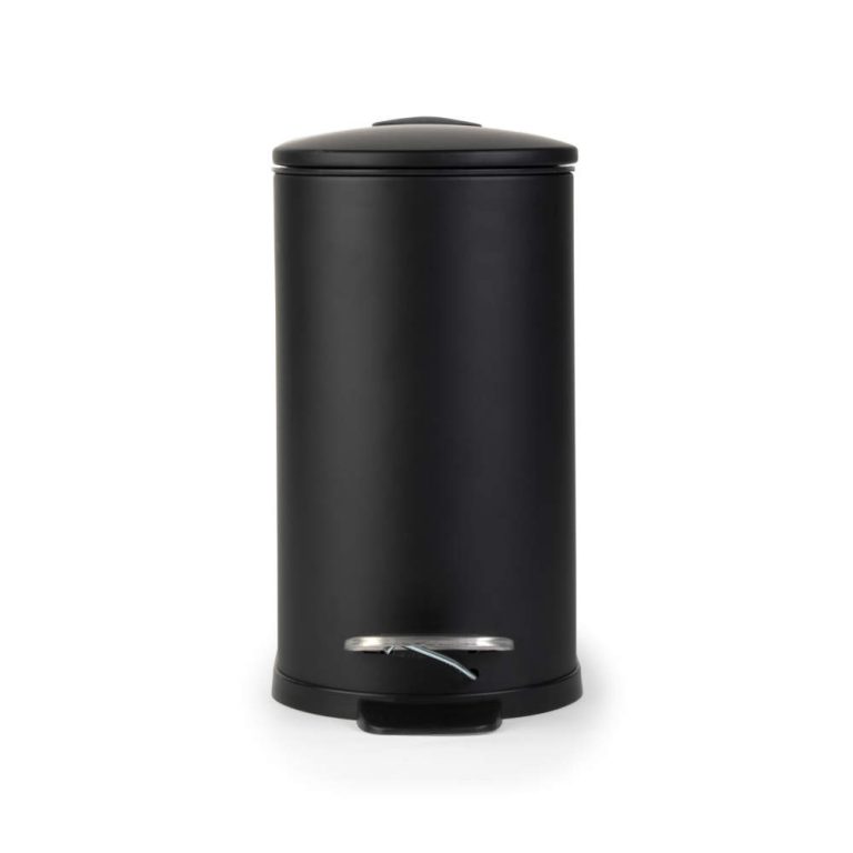 Beldray LA036690BLKPEU7  Slimline D-Shaped Pedal Bin  5-Litre, Black