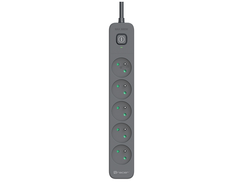Tracer 47813 Super Line+ Graphite 1.5m (5 outlets )