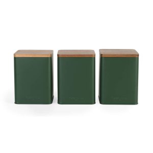 Salter BW12898G Toronto 3-Piece Canister Set, Green