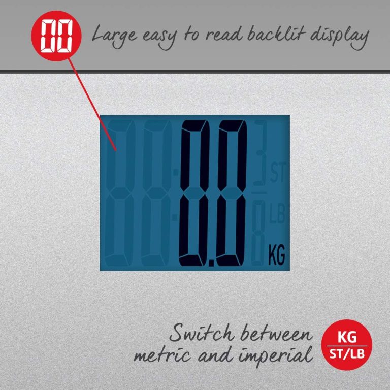 Salter 9075 SCFEU12 Max Electronic Digital Bathroom Scales – Silver