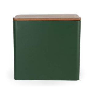 Salter BW12899G Toronto Bread Bin, Green/Wooden