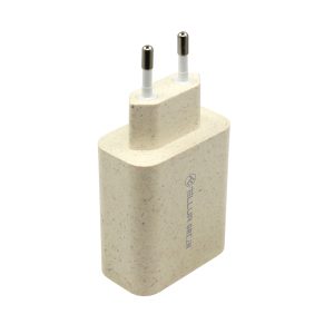 Tellur Green 38W dual port charger Type-C PD20W + USB QC3.0, cream