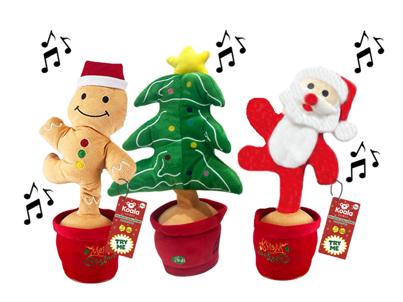 Koala Games G2585 Christmas Danging, Singins  & Lighting Plushes 36 cm