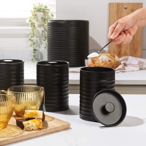 Russell Hobbs RH03270 Liniera 4-Piece Countertop Set, Black