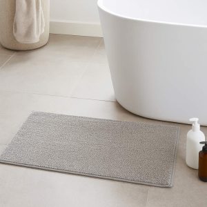 Beldray LA00000099NEU7 Anti-mould Memory Foam Bath Mat 50 x 80 cm, Grey