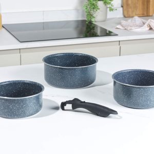 Russell Hobbs RH03294EU7 Nightfall 4-Piece Smart Clip Saucepan Set