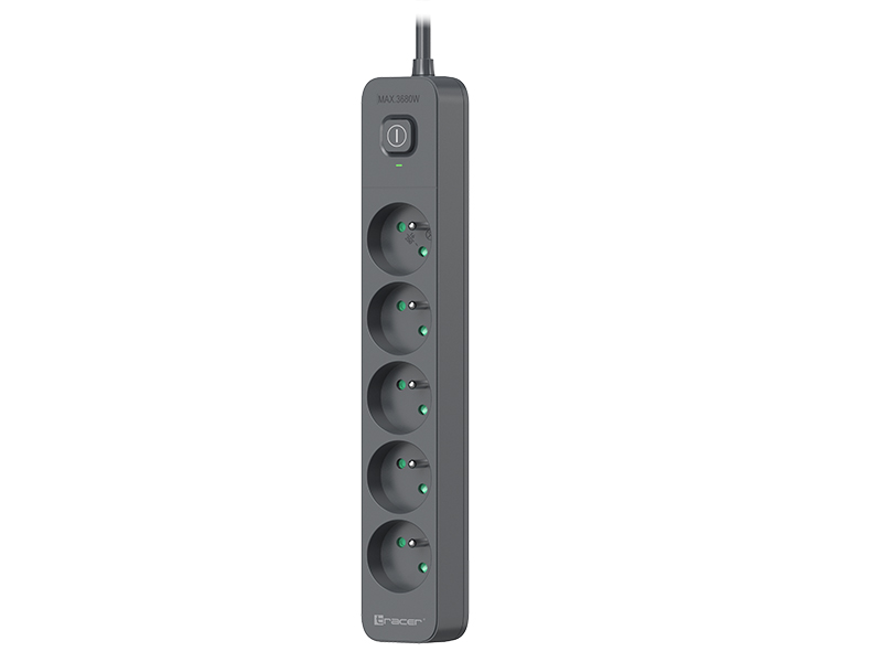 Tracer 47429 Zebra mobile ready 1.5m (5 outlets + 2USB 2,1A)