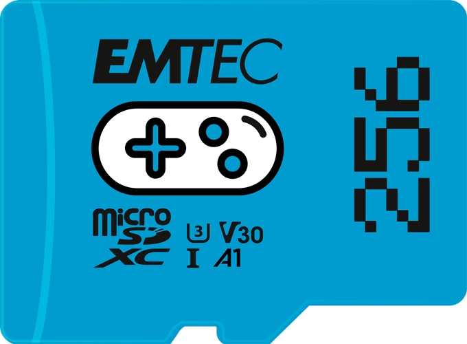 Emtec mSD 256GB UHSI U3 V30 A1 Gaming Blue