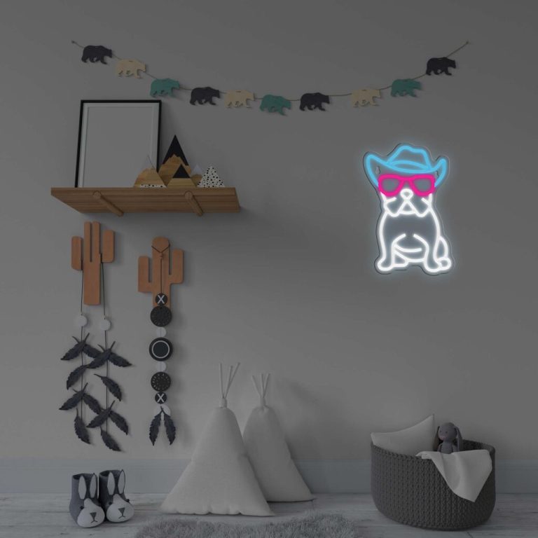 Manta SNL114MT Style Neon Lights BULDOG  WITH GLASSES
