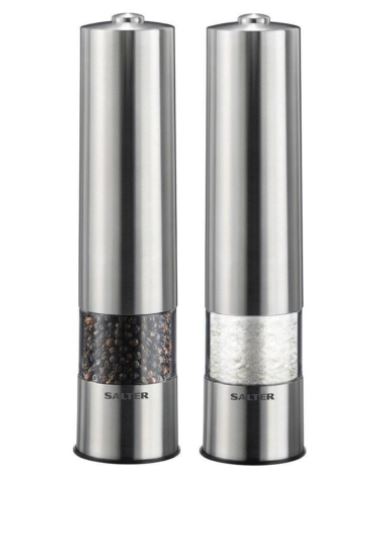 Salter 7522 SSTUR15UP3 Salter Stainless Steel Electric Salt & Pepper Mills